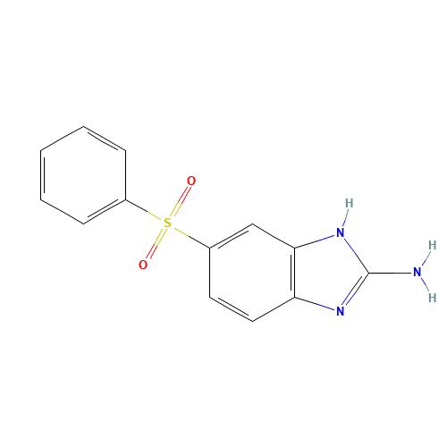6-(benzenesulfonyl)-1H-benzimidazol-2-amine (CAS: 59530-20-0) - Chemical Structure and Molecular Formula 