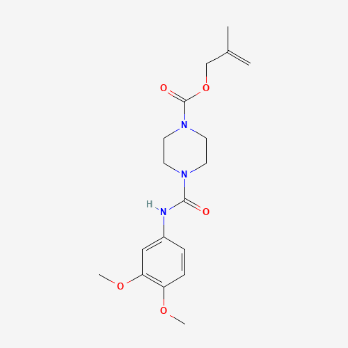 2-methylprop-2-enyl 4-[(3,4-dimethoxyphenyl)carbamoyl]piperazine-1-carboxylate (CAS: 75289-78-0) - Related Chemical Product