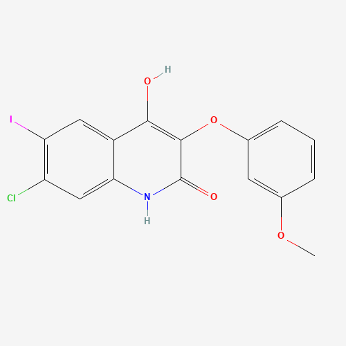 7-chloro-4-hydroxy-6-iodo-3-(3-methoxyphenoxy)-1H-quinolin-2-one (CAS: 1398341-30-4) - Related Chemical Product