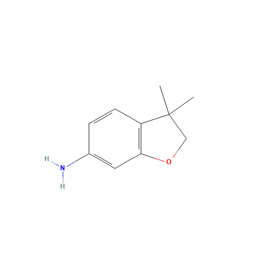3,3-dimethyl-2H-1-benzofuran-6-amine (CAS: 1135492-28-2) - Chemical Structure and Molecular Formula 