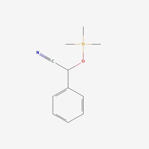 2-phenyl-2-trimethylsilyloxyacetonitrile (CAS: 25438-37-3) - Chemical Structure and Molecular Formula 