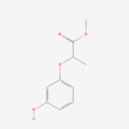 methyl 2-(3-hydroxyphenoxy)propanoate (CAS: 87129-34-8) - Chemical Structure and Molecular Formula 