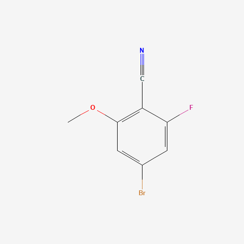 4-bromo-2-fluoro-6-methoxybenzonitrile (CAS: 457051-15-9) - Chemical Structure and Molecular Formula 