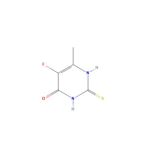 5-fluoro-6-methyl-2-sulfanylidene-1H-pyrimidin-4-one (CAS: 2145-54-2) - Chemical Structure and Molecular Formula 