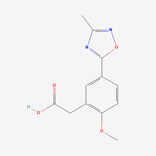 2-[2-methoxy-5-(3-methyl-1,2,4-oxadiazol-5-yl)phenyl]acetic acid (CAS: 294860-96-1) - Related Chemical Product