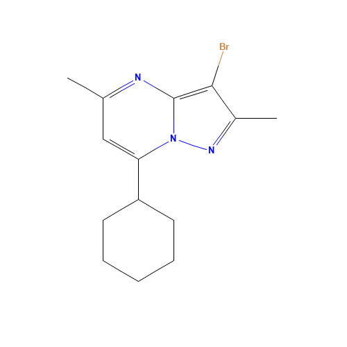 3-bromo-7-cyclohexyl-2,5-dimethylpyrazolo[1,5-a]pyrimidine (CAS: 1263286-18-5) - Related Chemical Product