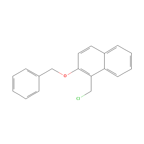 1-(chloromethyl)-2-phenylmethoxynaphthalene (CAS: 1155036-90-0) - Chemical Structure and Molecular Formula 