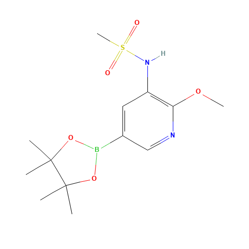 N-[2-methoxy-5-(4,4,5,5-tetramethyl-1,3,2-dioxaborolan-2-yl)pyridin-3-yl]methanesulfonamide (CAS: 1083326-75-3) - Related Chemical Product