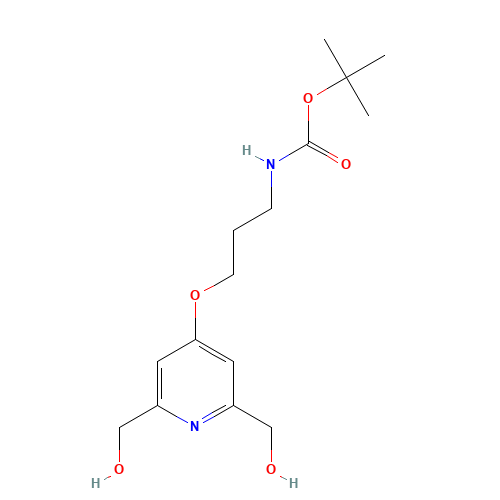 tert-butyl N-[3-[2,6-bis(hydroxymethyl)pyridin-4-yl]oxypropyl]carbamate (CAS: 945489-93-0) - Related Chemical Product