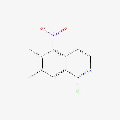 1-chloro-7-fluoro-6-methyl-5-nitroisoquinoline (CAS: 1245643-41-7) - Chemical Structure and Molecular Formula 