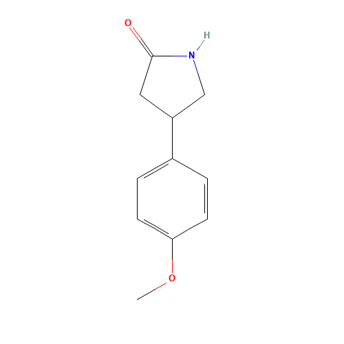 4-(4-methoxyphenyl)pyrrolidin-2-one (CAS: 103859-86-5) - Chemical Structure and Molecular Formula 