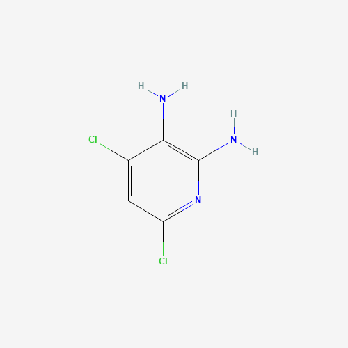 4,6-dichloropyridine-2,3-diamine (CAS: 24484-99-9) - Chemical Structure and Molecular Formula 