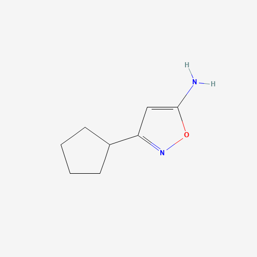 3-cyclopentyl-1,2-oxazol-5-amine (CAS: 1012879-78-5) - Chemical Structure and Molecular Formula 