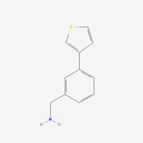 (3-thiophen-3-ylphenyl)methanamine (CAS: 138139-99-8) - Chemical Structure and Molecular Formula 