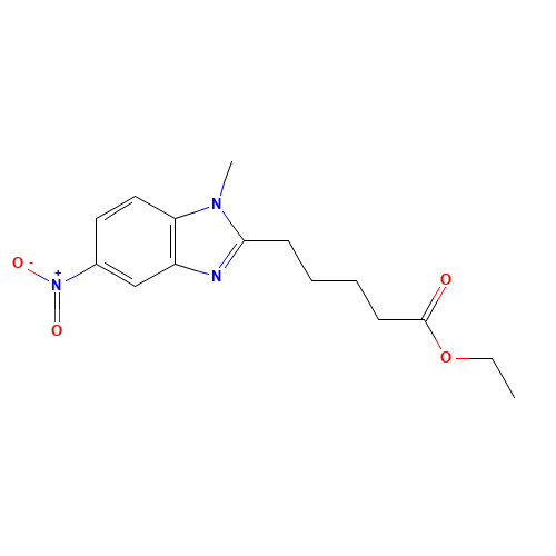ethyl 5-(1-methyl-5-nitrobenzimidazol-2-yl)pentanoate (CAS: 3543-76-8) - Related Chemical Product