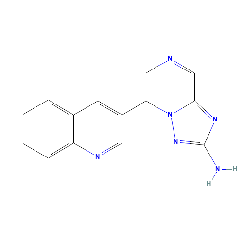5-quinolin-3-yl-[1,2,4]triazolo[1,5-a]pyrazin-2-amine (CAS: 1454653-93-0) - Chemical Structure and Molecular Formula 