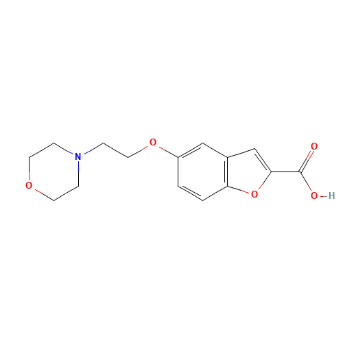 5-(2-morpholin-4-ylethoxy)-1-benzofuran-2-carboxylic acid (CAS: 251457-12-2) - Related Chemical Product