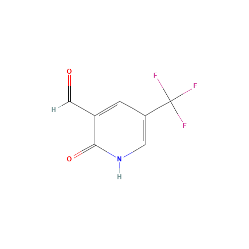 2-oxo-5-(trifluoromethyl)-1H-pyridine-3-carbaldehyde (CAS: 129904-48-9) - Chemical Structure and Molecular Formula 