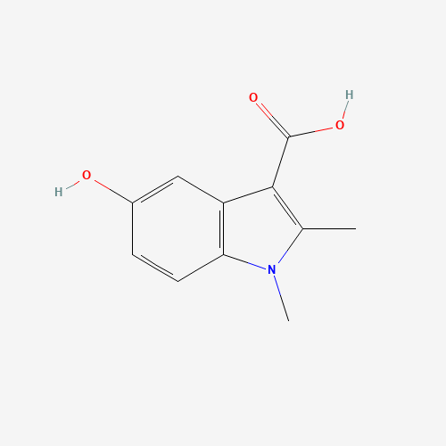 5-hydroxy-1,2-dimethylindole-3-carboxylic acid (CAS: 25888-01-1) - Chemical Structure and Molecular Formula 