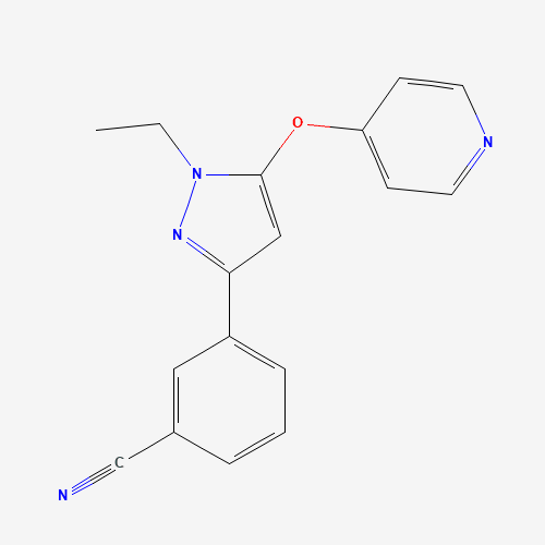 3-(1-ethyl-5-pyridin-4-yloxypyrazol-3-yl)benzonitrile (CAS: 1289203-96-8) - Related Chemical Product