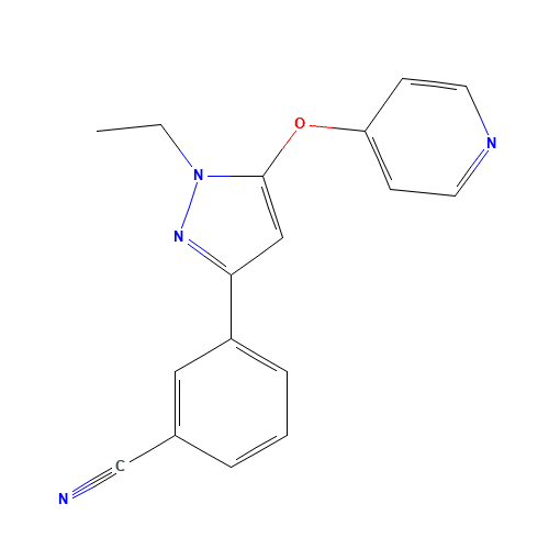 3-(1-ethyl-5-pyridin-4-yloxypyrazol-3-yl)benzonitrile (CAS: 1289203-96-8) - Related Chemical Product