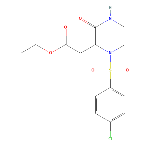 ethyl 2-[1-(4-chlorophenyl)sulfonyl-3-oxopiperazin-2-yl]acetate (CAS: 318288-68-5) - Related Chemical Product