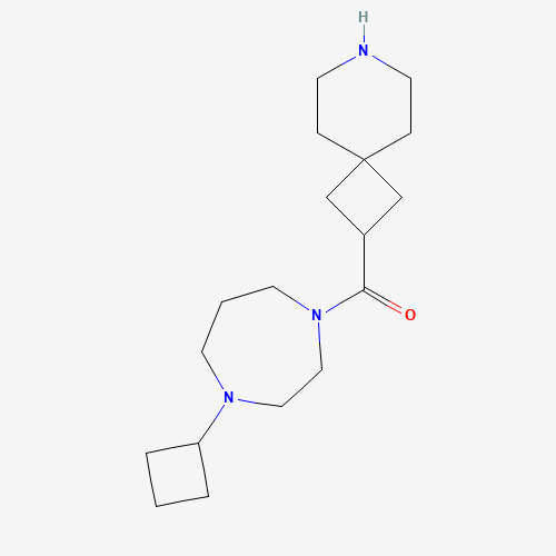 7-azaspiro[3.5]nonan-2-yl-(4-cyclobutyl-1,4-diazepan-1-yl)methanone (CAS: 1227610-25-4) - Chemical Structure and Molecular Formula 
