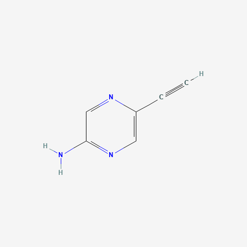 5-ethynylpyrazin-2-amine (CAS: 457099-42-2) - Chemical Structure and Molecular Formula 
