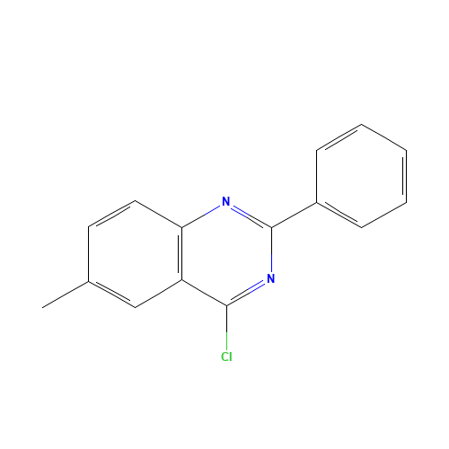 4-chloro-6-methyl-2-phenylquinazoline (CAS: 29083-98-5) - Chemical Structure and Molecular Formula 