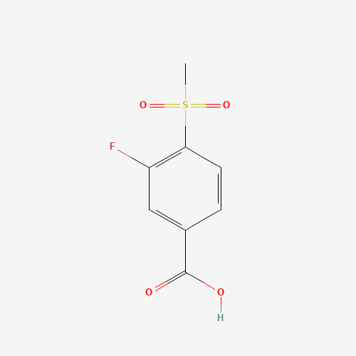 3-fluoro-4-methylsulfonylbenzoic acid (CAS: 185945-88-4) - Chemical Structure and Molecular Formula 