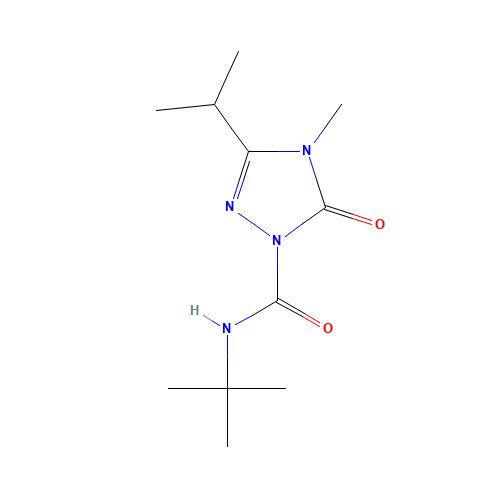 N-tert-butyl-4-methyl-5-oxo-3-propan-2-yl-1,2,4-triazole-1-carboxamide (CAS: 120892-21-9) - Related Chemical Product
