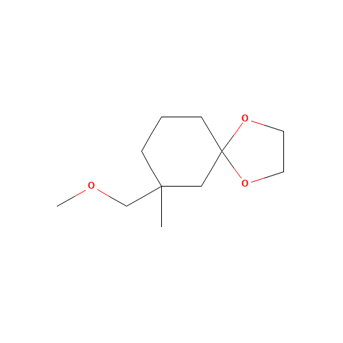 7-(methoxymethyl)-7-methyl-1,4-dioxaspiro[4.5]decane (CAS: 1308837-59-3) - Chemical Structure and Molecular Formula 