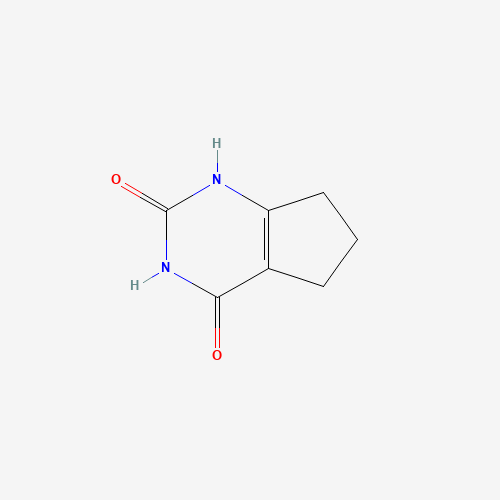 1,5,6,7-tetrahydrocyclopenta[d]pyrimidine-2,4-dione (CAS: 5466-00-2) - Chemical Structure and Molecular Formula 