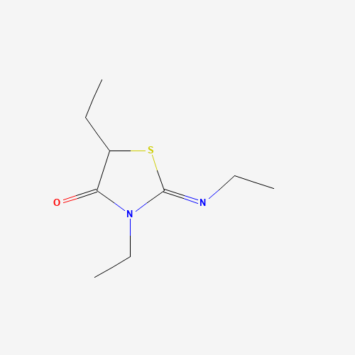 3,5-diethyl-2-ethylimino-1,3-thiazolidin-4-one (CAS: 693763-44-9) - Chemical Structure and Molecular Formula 