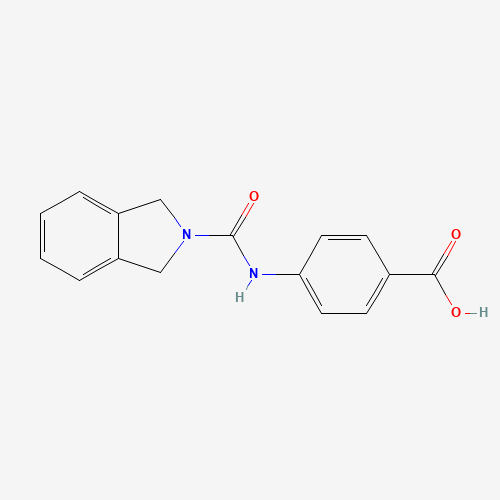 4-(1,3-dihydroisoindole-2-carbonylamino)benzoic acid (CAS: 1375745-18-8) - Chemical Structure and Molecular Formula 