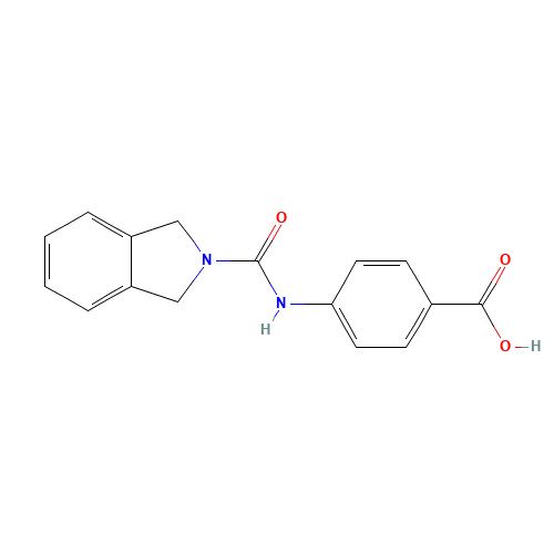 4-(1,3-dihydroisoindole-2-carbonylamino)benzoic acid (CAS: 1375745-18-8) - Chemical Structure and Molecular Formula 
