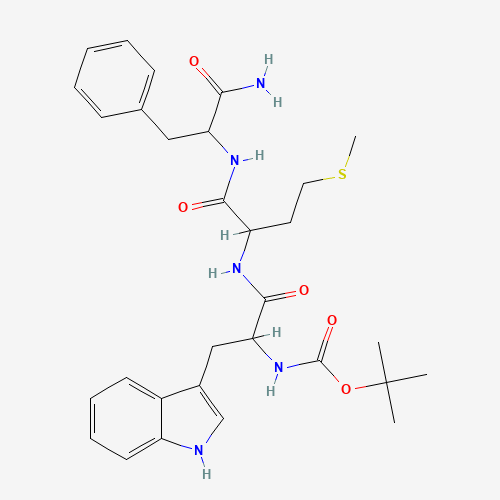 tert-butyl N-[1-[[1-[(1-amino-1-oxo-3-phenylpropan-2-yl)amino]-4-methylsulfanyl-1-oxobutan-2-yl]amino]-3-(1H-indol-3-yl)-1-oxopropan-2-yl]carbamate (CAS: 104180-24-7) - Related Chemical Product
