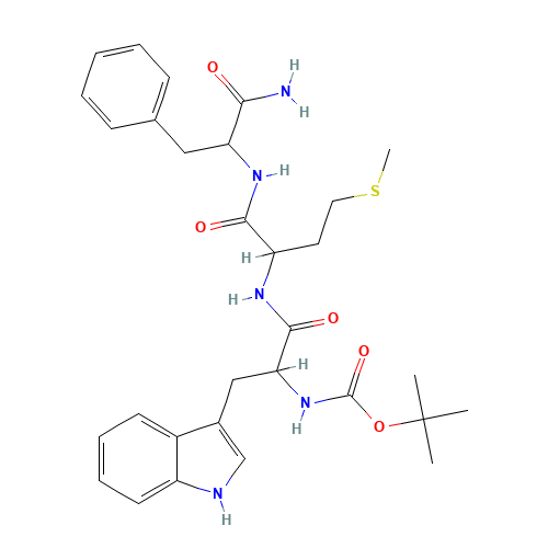 tert-butyl N-[1-[[1-[(1-amino-1-oxo-3-phenylpropan-2-yl)amino]-4-methylsulfanyl-1-oxobutan-2-yl]amino]-3-(1H-indol-3-yl)-1-oxopropan-2-yl]carbamate (CAS: 104180-24-7) - Related Chemical Product