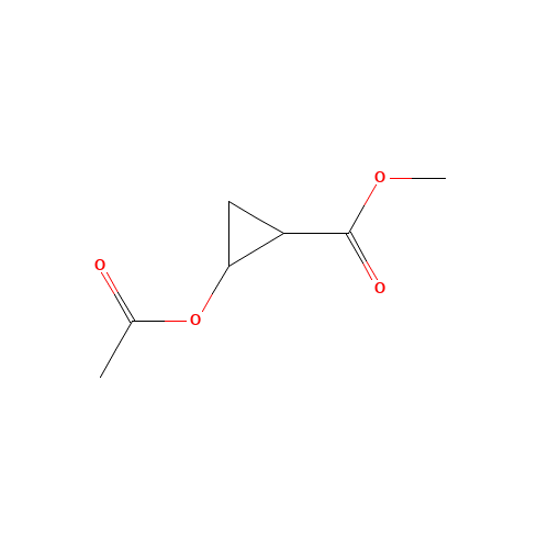 methyl 2-acetyloxycyclopropane-1-carboxylate (CAS: 98272-73-2) - Chemical Structure and Molecular Formula 
