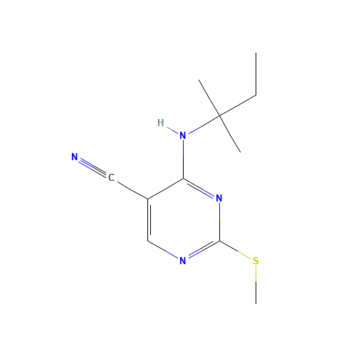 4-(2-methylbutan-2-ylamino)-2-methylsulfanylpyrimidine-5-carbonitrile (CAS: 1403865-16-6) - Related Chemical Product