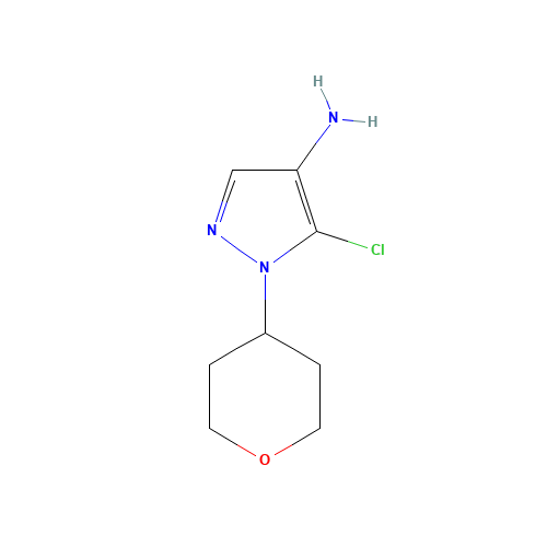 5-chloro-1-(oxan-4-yl)pyrazol-4-amine (CAS: 1374829-40-9) - Related Chemical Product