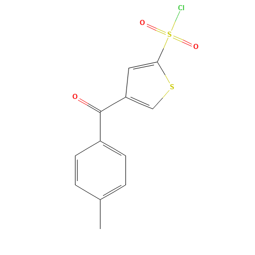 4-(4-methylbenzoyl)thiophene-2-sulfonyl chloride (CAS: 118993-67-2) - Chemical Structure and Molecular Formula 