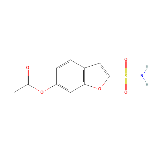 (2-sulfamoyl-1-benzofuran-6-yl) acetate (CAS: 100586-64-9) - Chemical Structure and Molecular Formula 