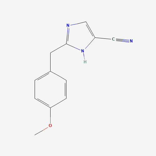 2-[(4-methoxyphenyl)methyl]-1H-imidazole-5-carbonitrile (CAS: 102151-90-6) - Chemical Structure and Molecular Formula 