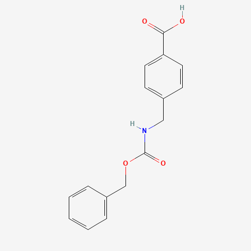 4-(phenylmethoxycarbonylaminomethyl)benzoic acid (CAS: 58933-52-1) - Chemical Structure and Molecular Formula 