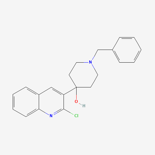 1-benzyl-4-(2-chloroquinolin-3-yl)piperidin-4-ol (CAS: 783368-13-8) - Chemical Structure and Molecular Formula 