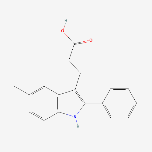 3-(5-methyl-2-phenyl-1H-indol-3-yl)propanoic acid (CAS: 290832-29-0) - Chemical Structure and Molecular Formula 