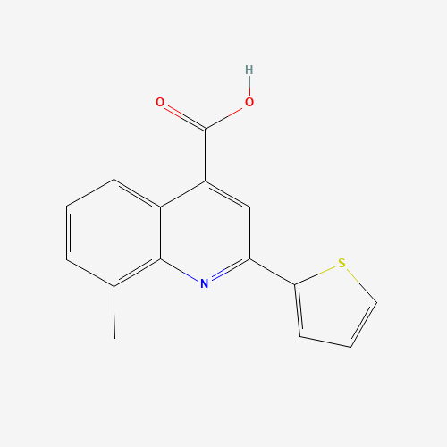 8-methyl-2-thiophen-2-ylquinoline-4-carboxylic acid (CAS: 33289-45-1) - Chemical Structure and Molecular Formula 