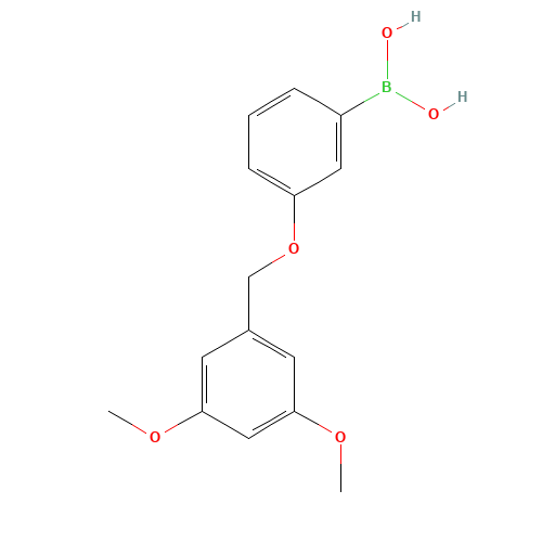 [3-[(3,5-dimethoxyphenyl)methoxy]phenyl]boronic acid (CAS: 870718-09-5) - Chemical Structure and Molecular Formula 