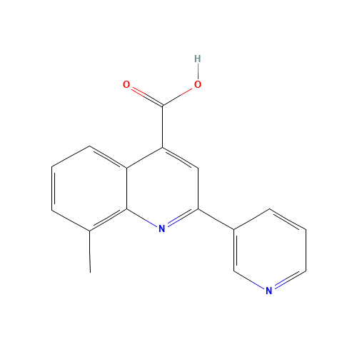 8-methyl-2-pyridin-3-ylquinoline-4-carboxylic acid (CAS: 107027-39-4) - Chemical Structure and Molecular Formula 